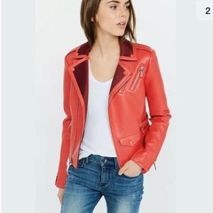 EXPRESS RED FAUX LEATHER JACKET